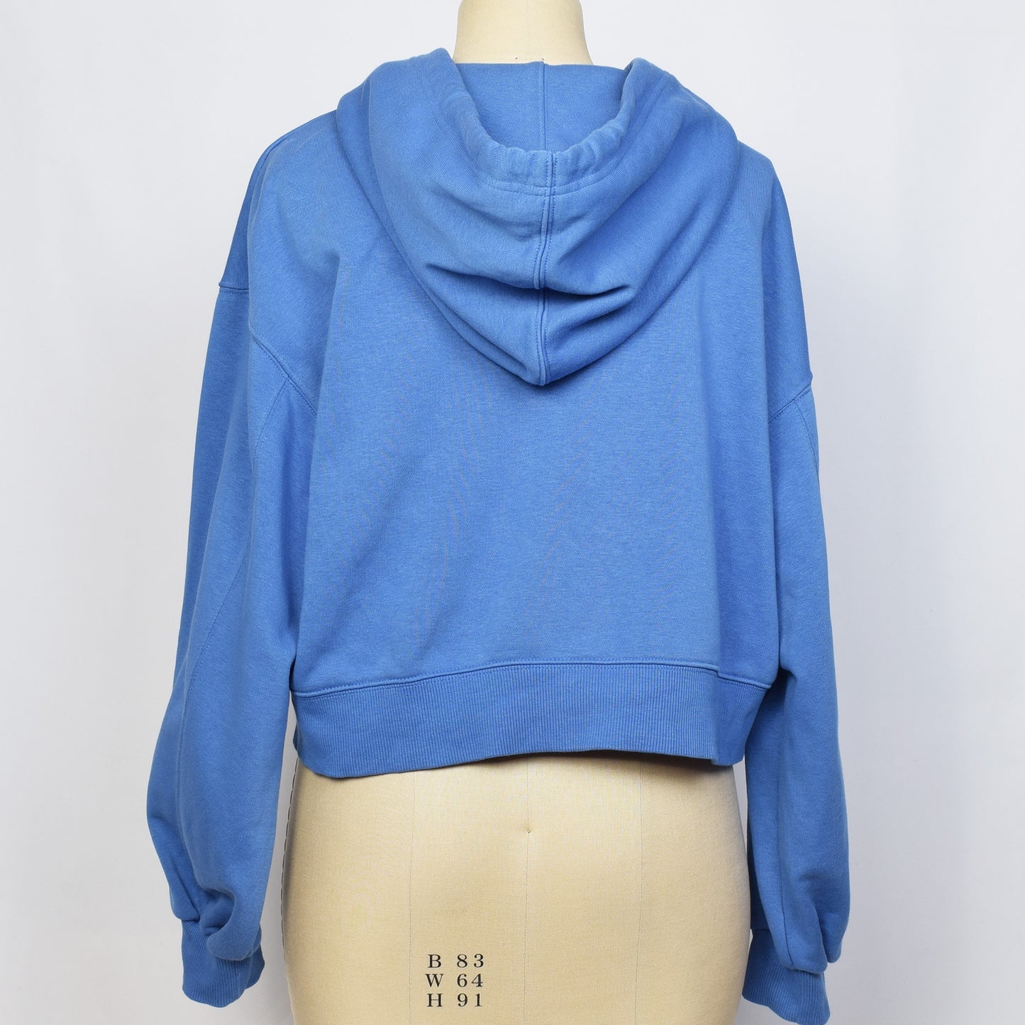 前開きクロップドパーカー(ライトブルー)| 家父長制の墓(刺繍)