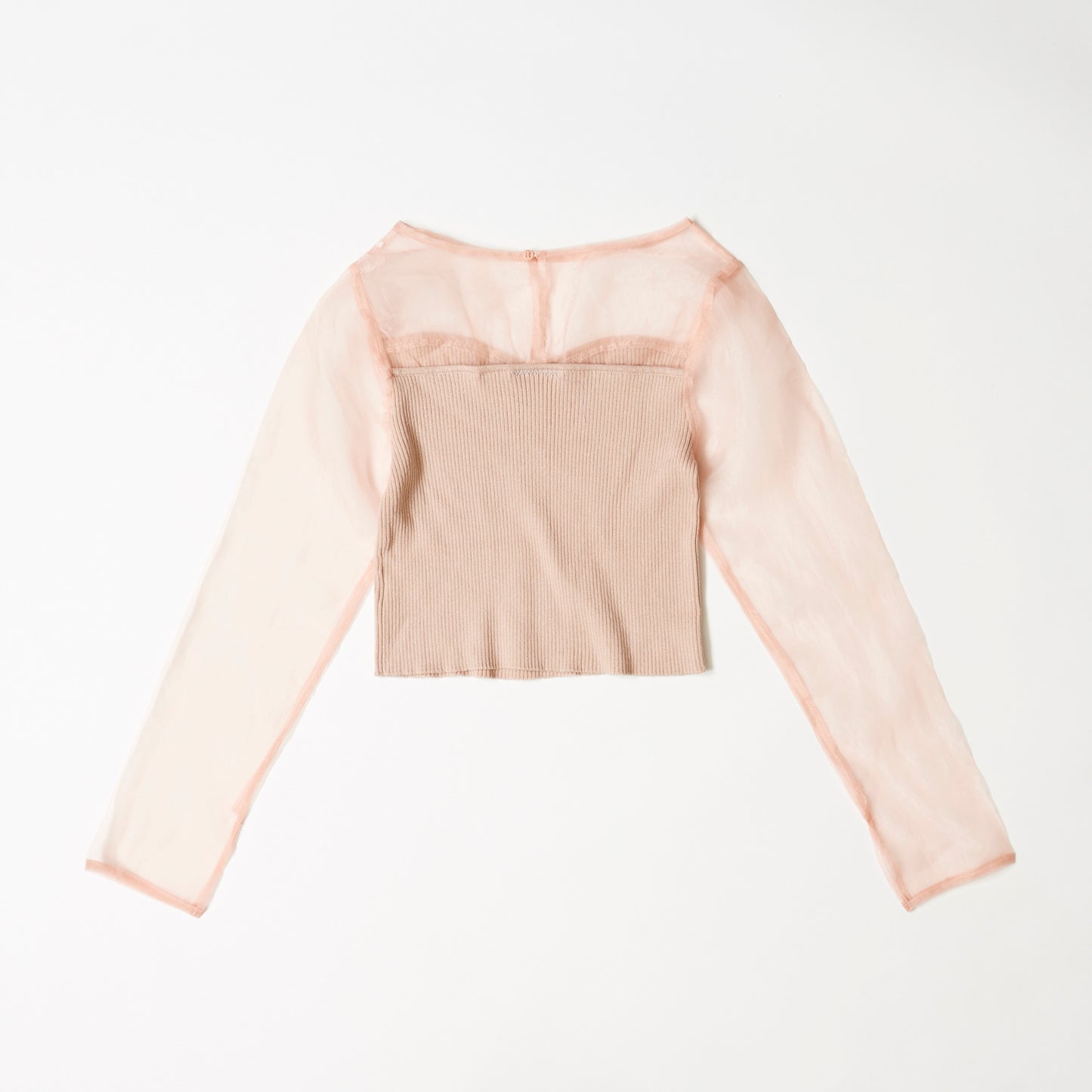 Knit sheer sleeve top (pink) | Kill sexism