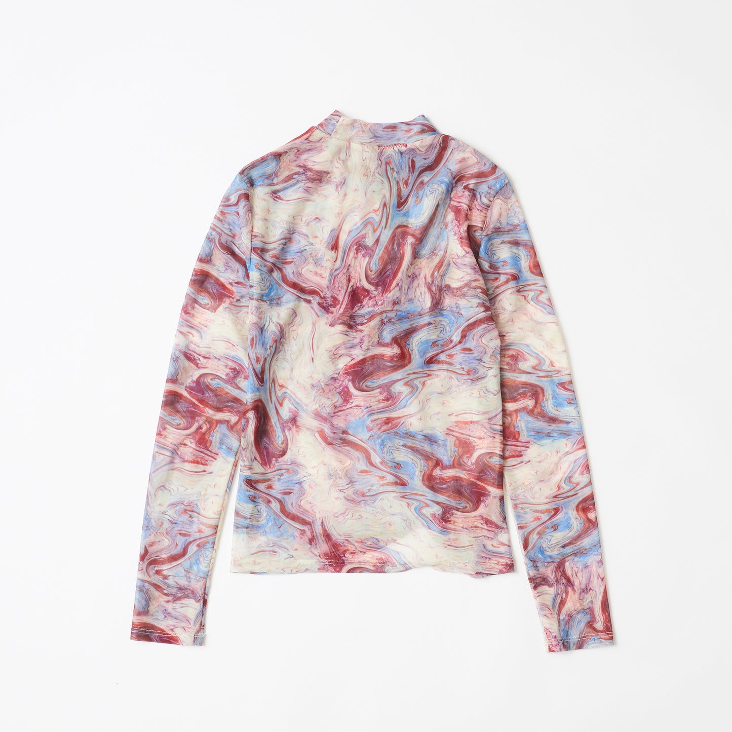 モックネックシアーロングスリーブ(マーブル)|選択の権利
