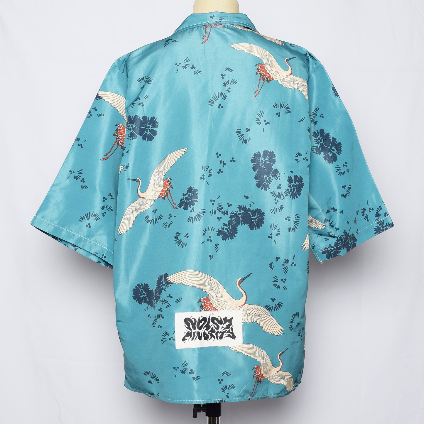 和柄シャツ(エメラルドグリーン / パッチリメイク)