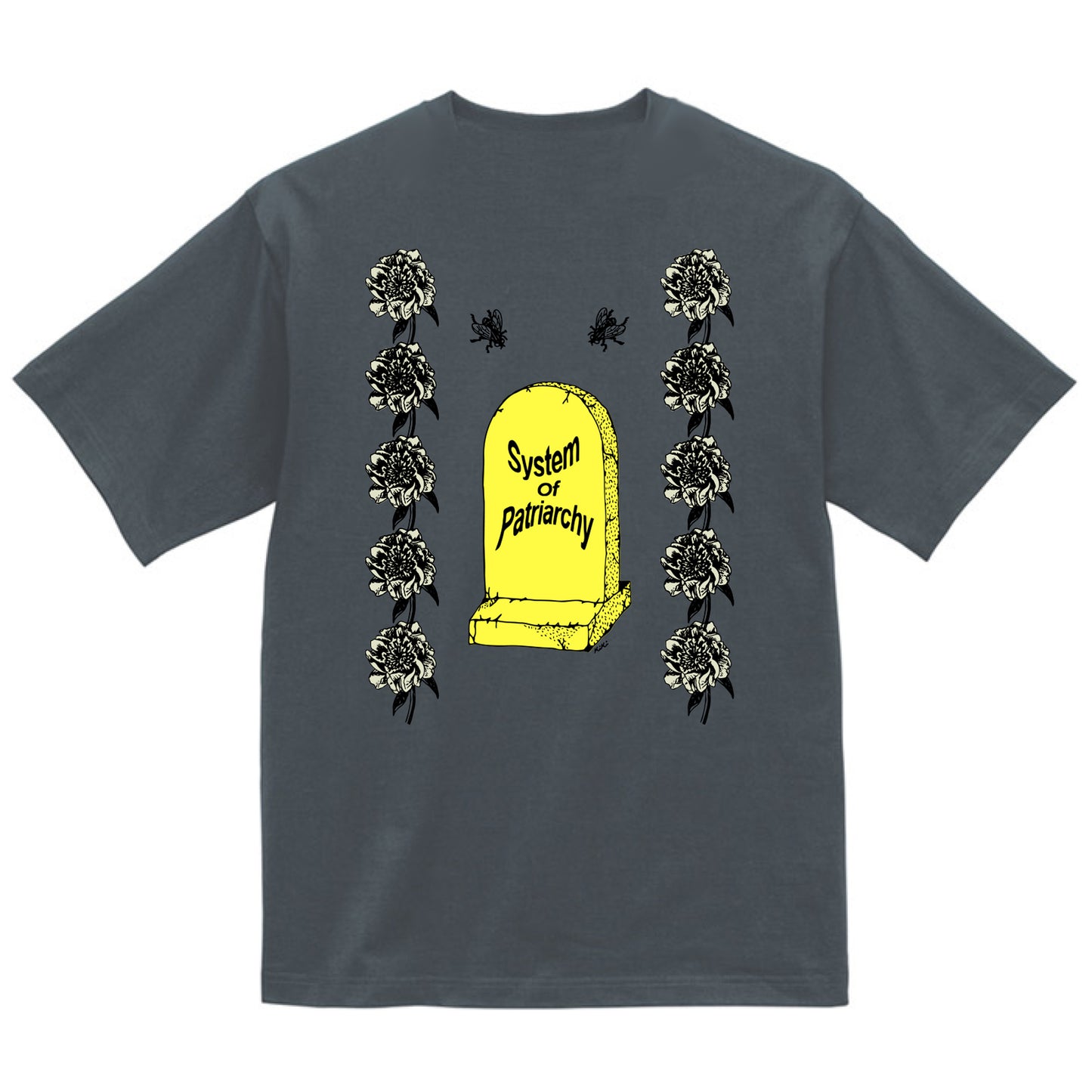 T-shirt (white / purple text) | Feminist x Grave of the Patriarchy