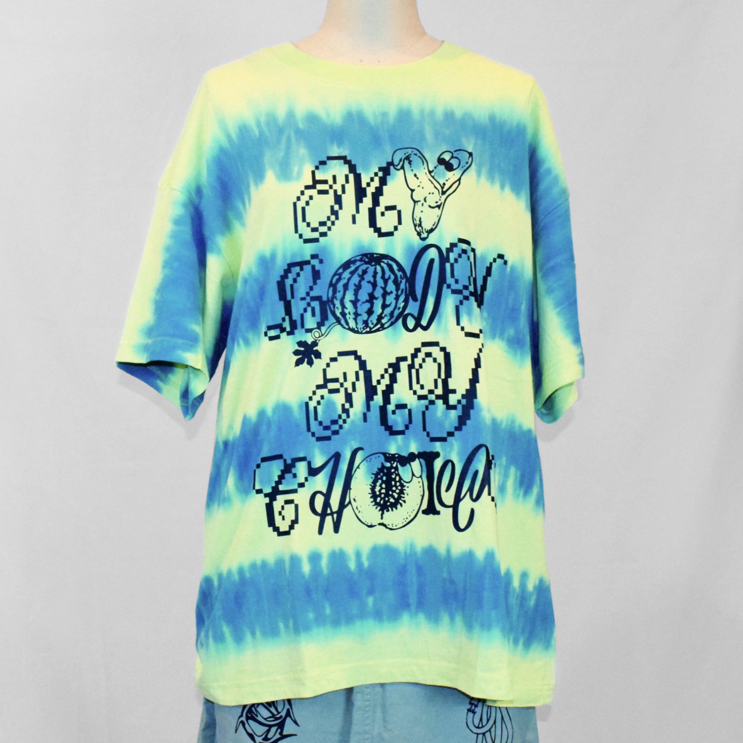 タイダイボーダーTシャツ(イエローグリーン)｜MY BODY MY CHOICE