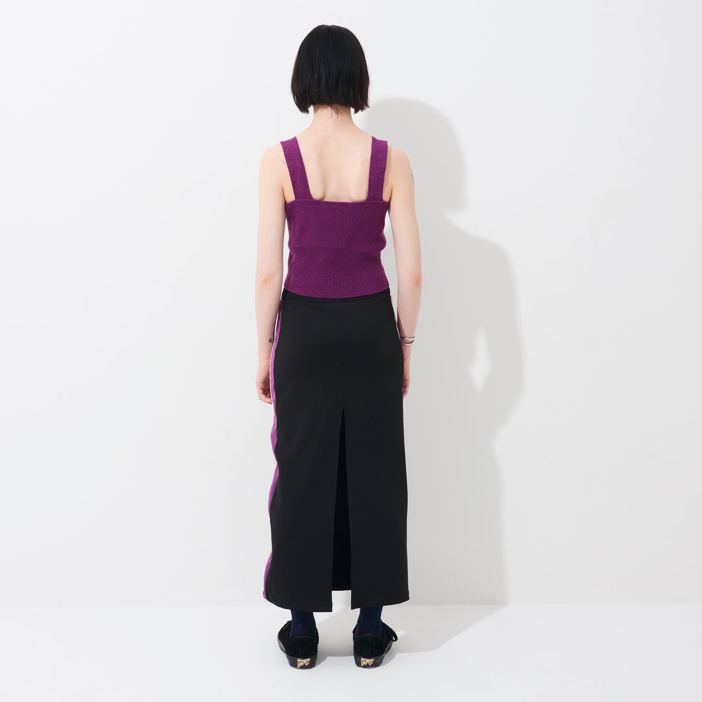 Cropped knit camisole (glitter purple) | Basic human rights