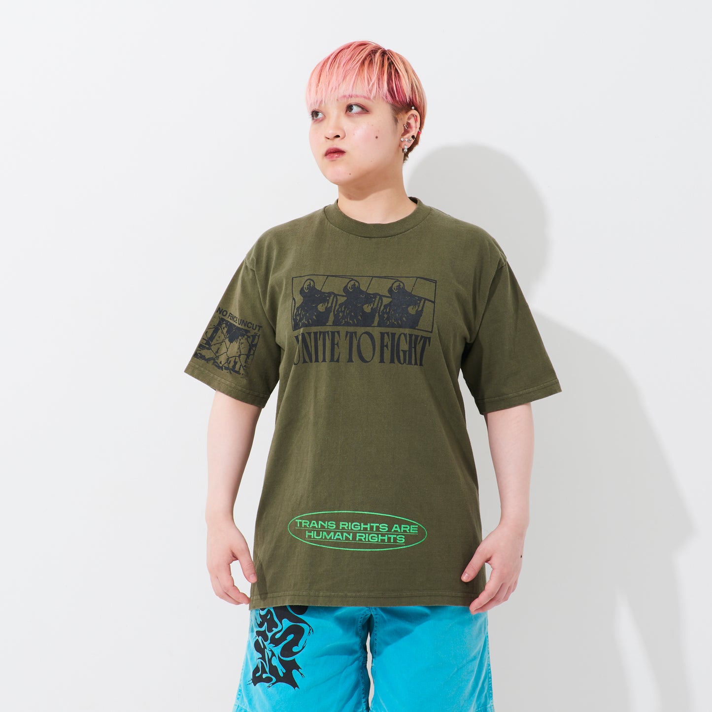 Tシャツ（カーキ）｜ Unite to fight