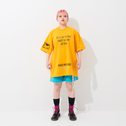 Tシャツ（イエロー）｜ No one is free until we are all free