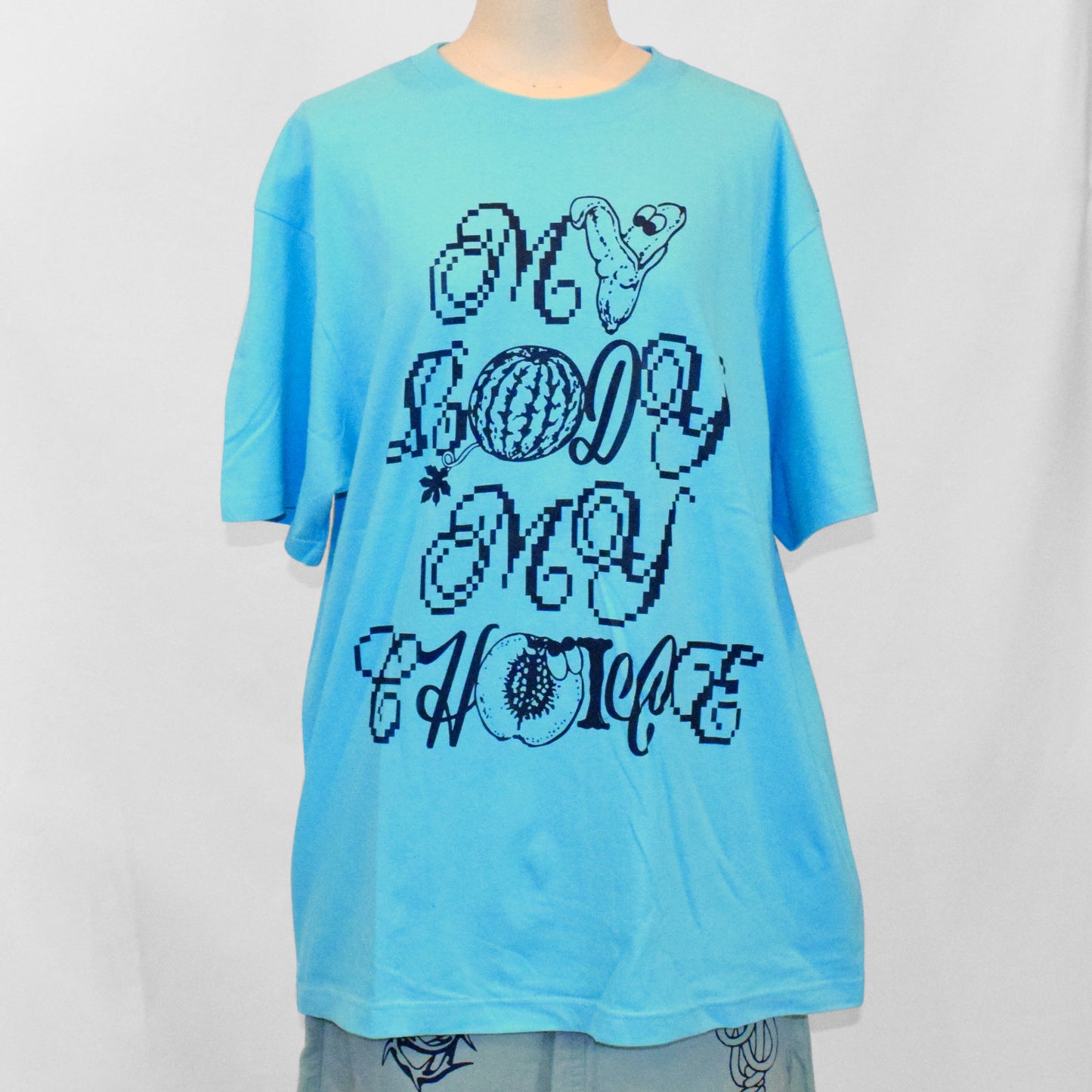 Tシャツ(ターコイズブルー)｜MY BODY MY CHOICE