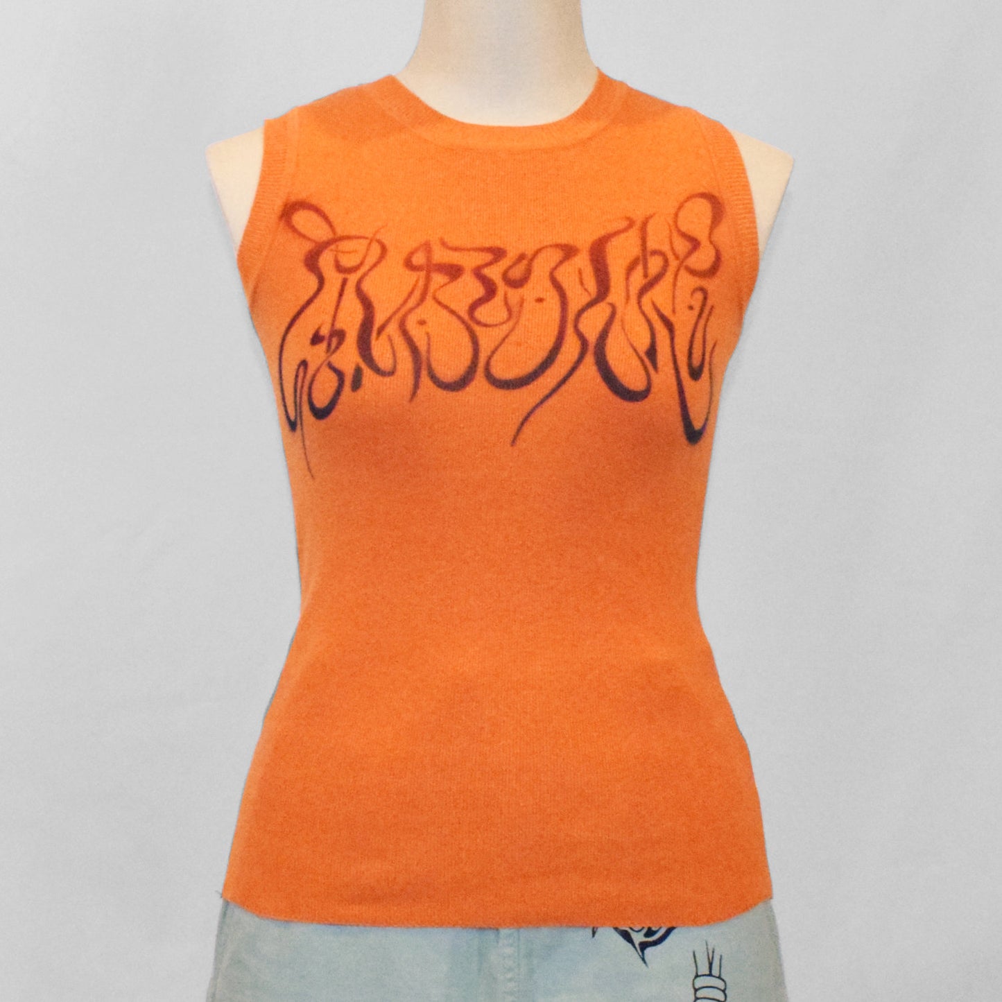 Long skirt (silver/spray paint) | Kaiho