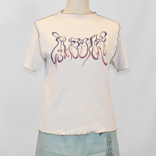 Long skirt (silver/spray paint) | Kaiho
