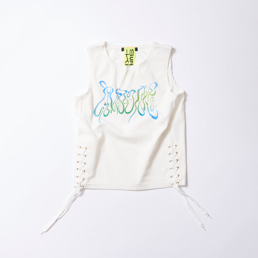 Braided sleeveless top (white) | Basic human rights