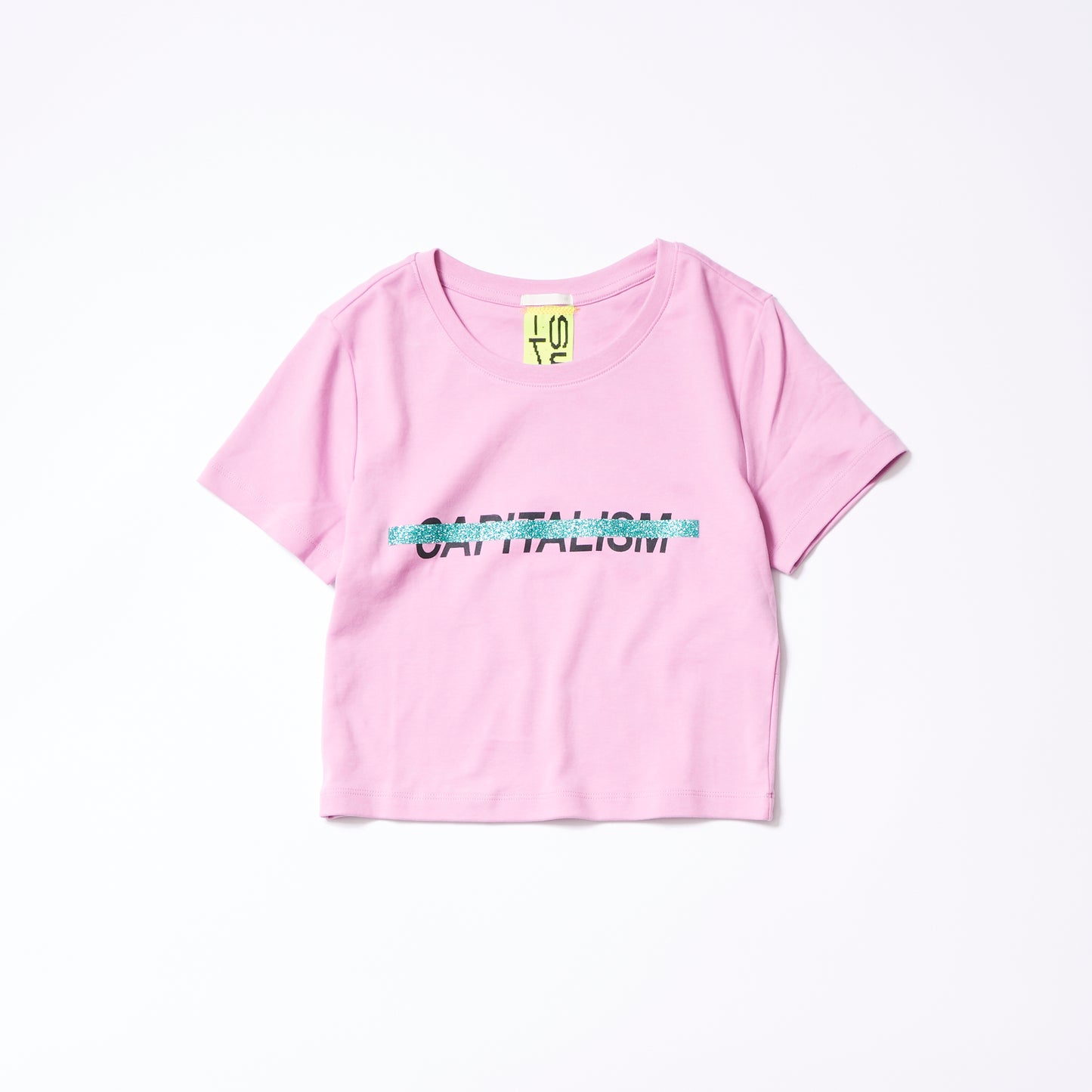 Cropped T-shirt (pink) | Anti☆Capitalism