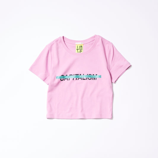 Cropped T-shirt (pink) | Anti☆Capitalism