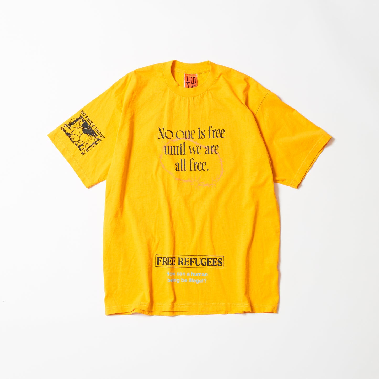 Tシャツ（イエロー）｜ No one is free until we are all free