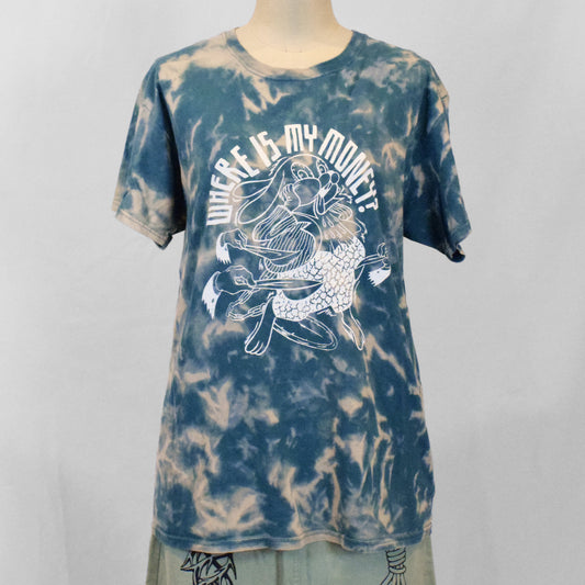 T-shirt (bleach/red) | WHERE IS MY MONEY?