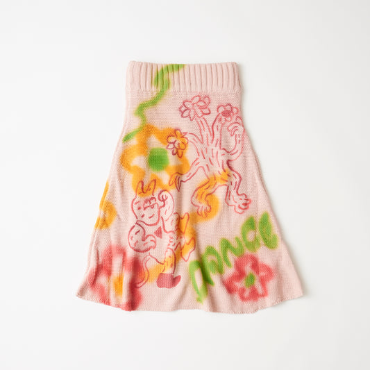 Knit long skirt (pink) | Dance!