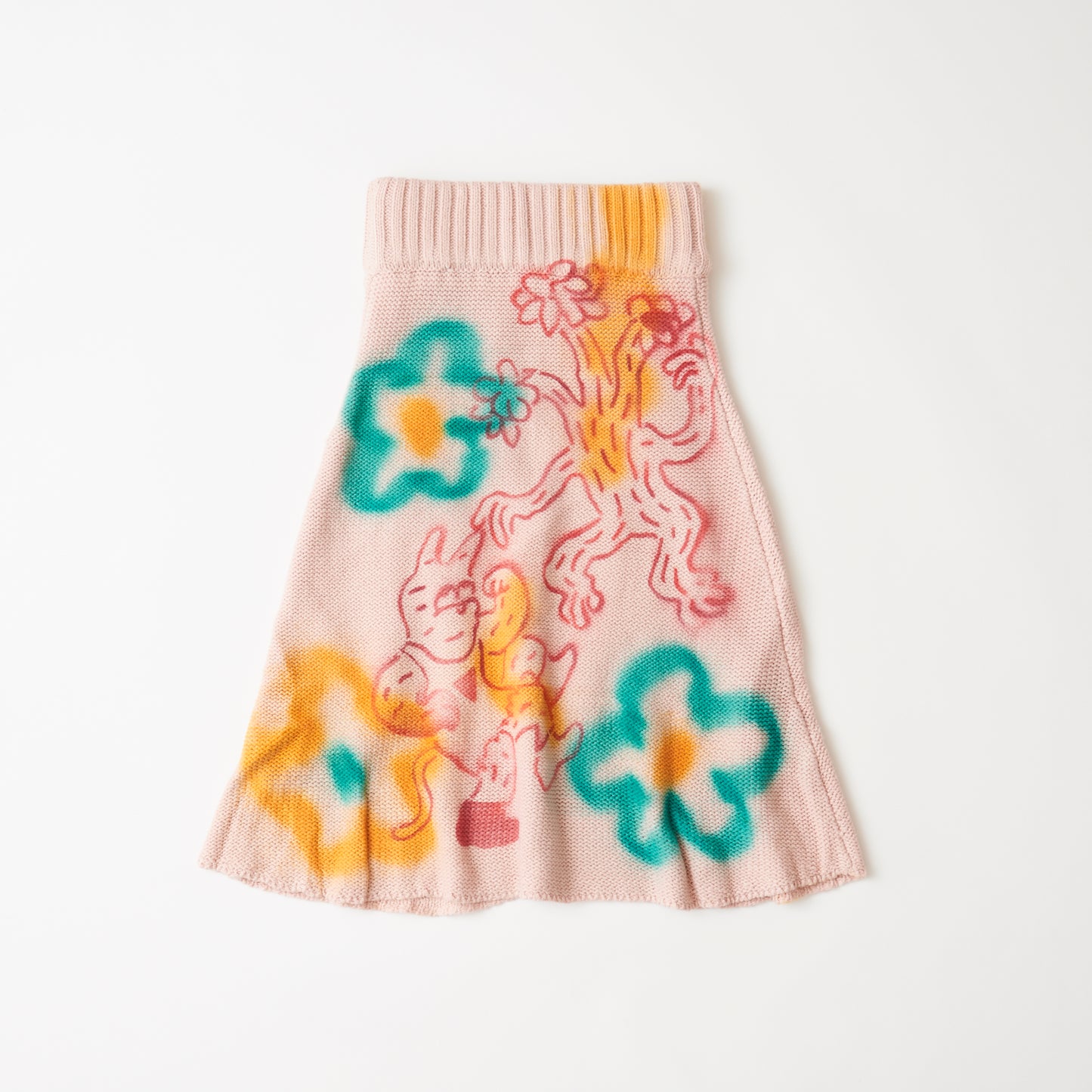 Knit long skirt (pink) | Dance!