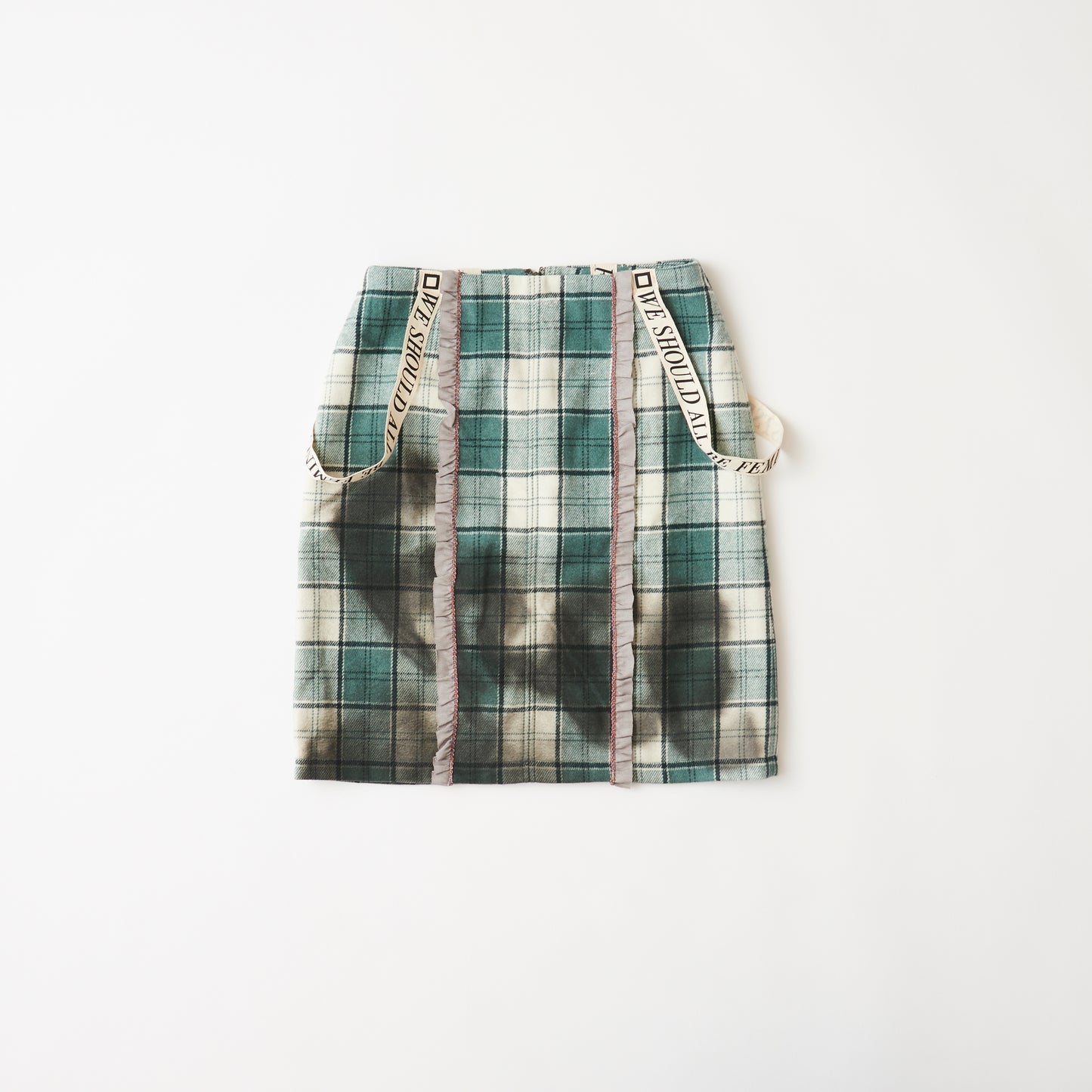 Skirt (green check) | We should all be Feminist