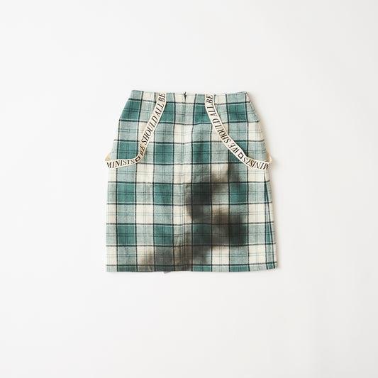 Skirt (green check) | We should all be Feminist