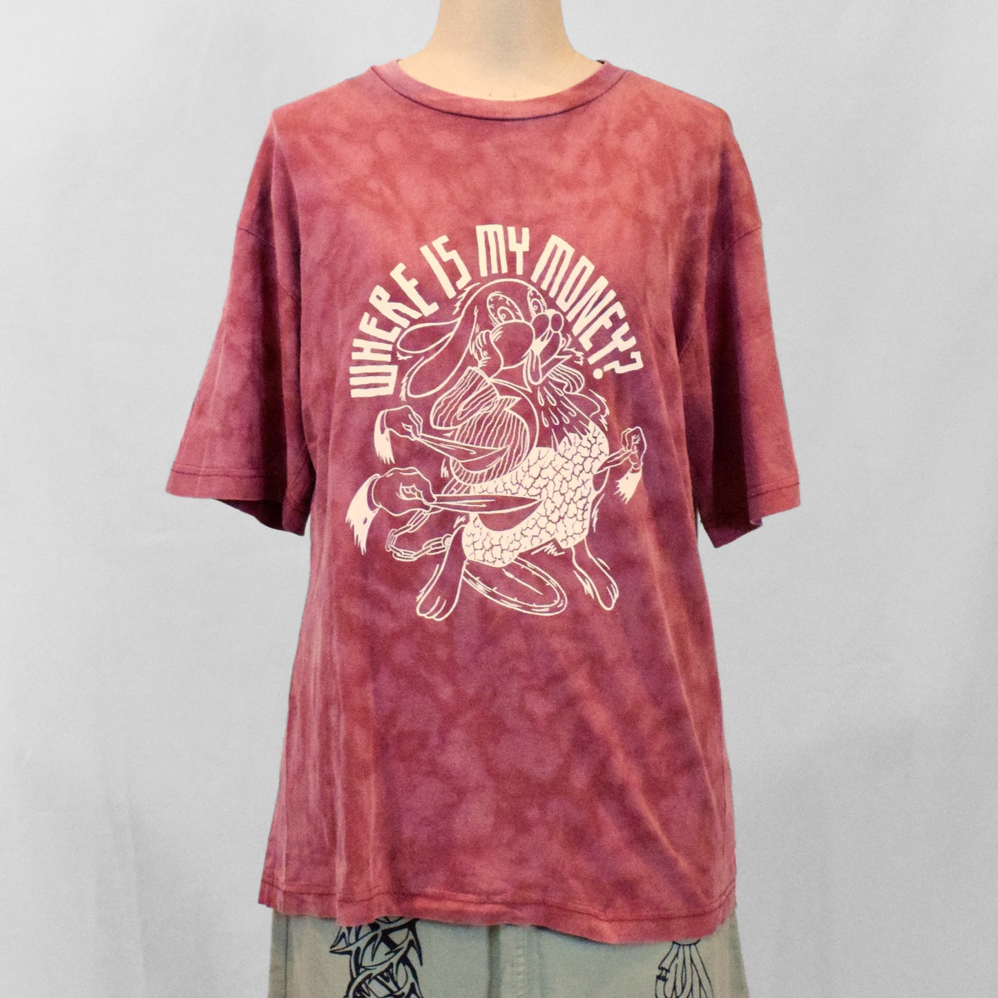 タイダイTシャツ(えんじ)｜ WHERE IS MY MONEY?