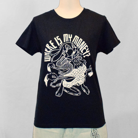 T-shirt (bleach/red) | WHERE IS MY MONEY?