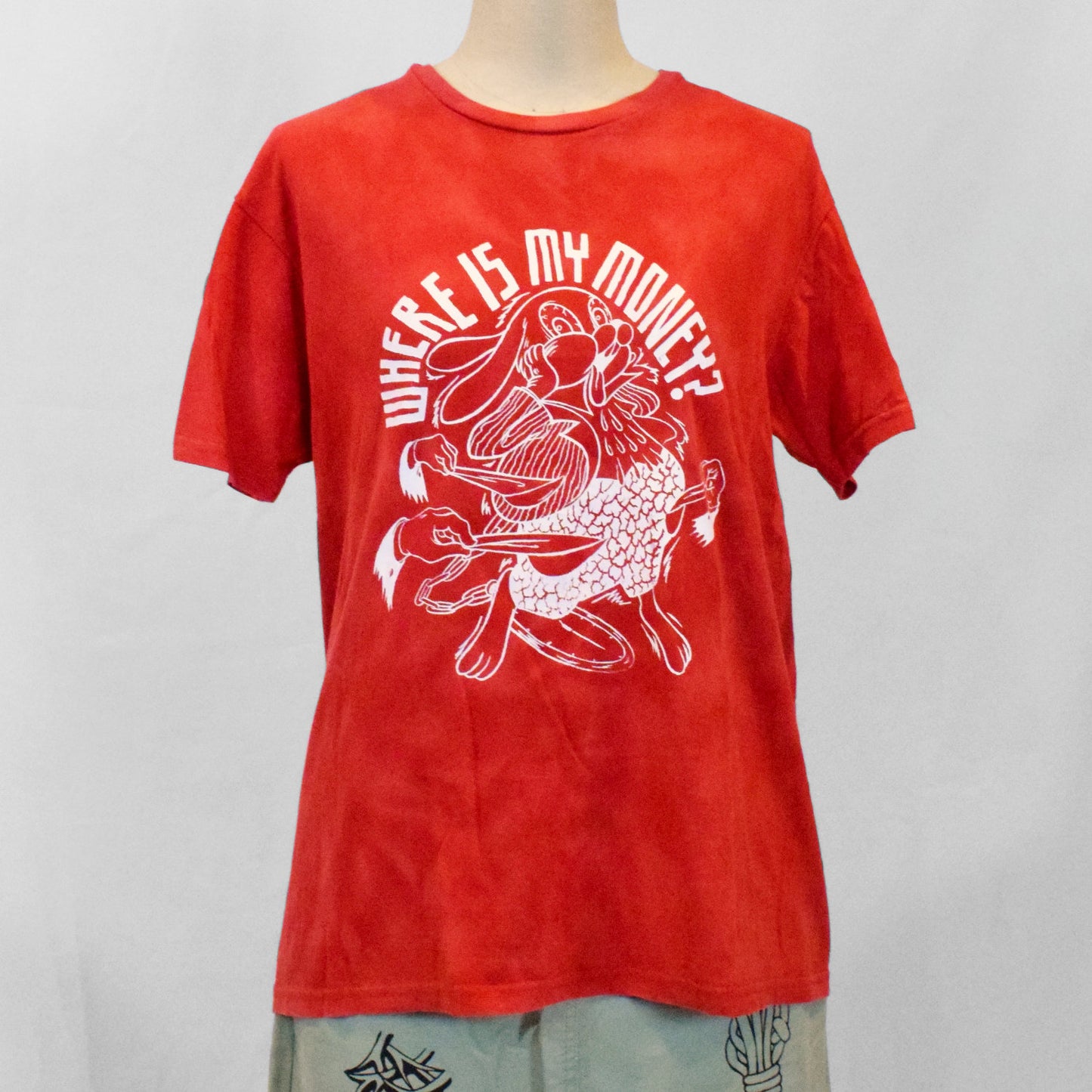 ブリーチTシャツ(レッド)｜ WHERE IS MY MONEY?