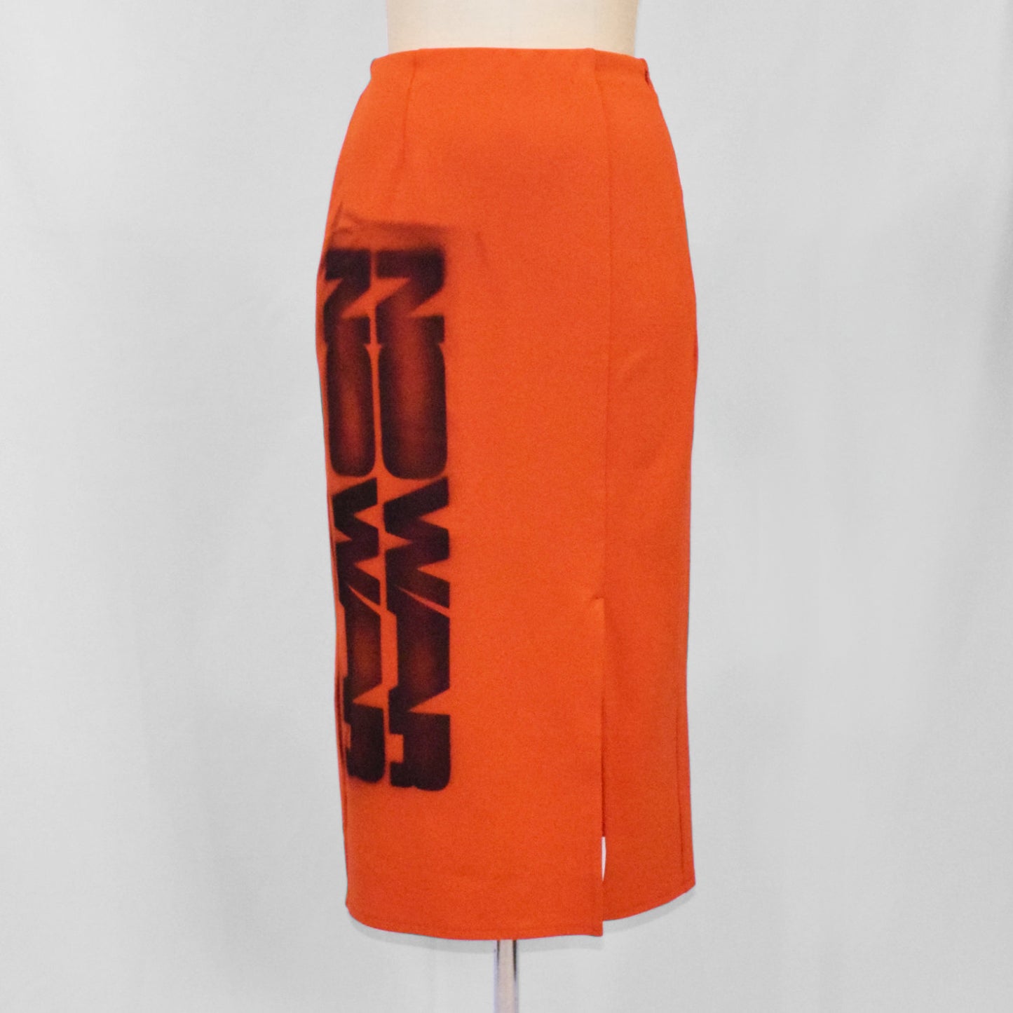Long skirt (silver/spray paint) | Kaiho