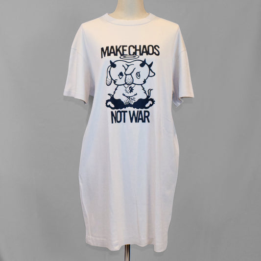 Tシャツワンピース(クリームベージュ)|MAKE CHAOS,NOT WAR