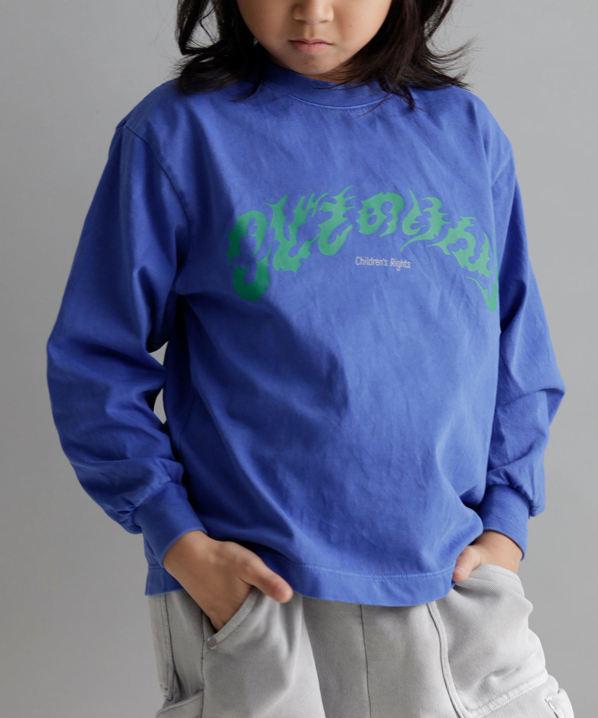 ロングスリーブTシャツ(ブルー)｜こどものけんり ARCH&LINE × SUPER-KIKI