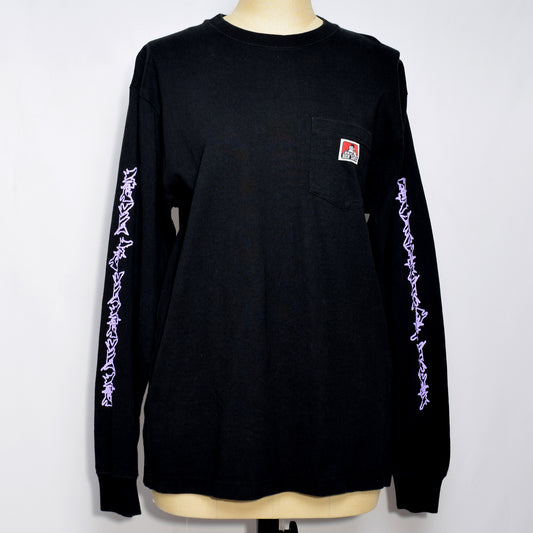 ロングスリーブTシャツ（ブラックブラック / ポケット）｜HOPE OVER HATE