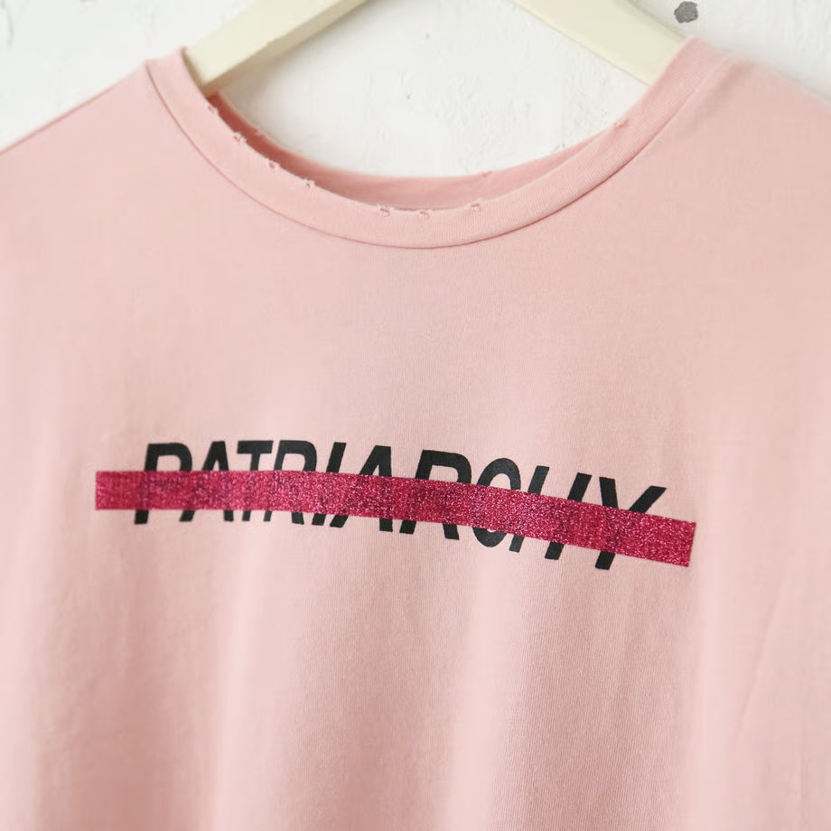 Cropped T-shirt (lavender) | Anti☆Capitalism
