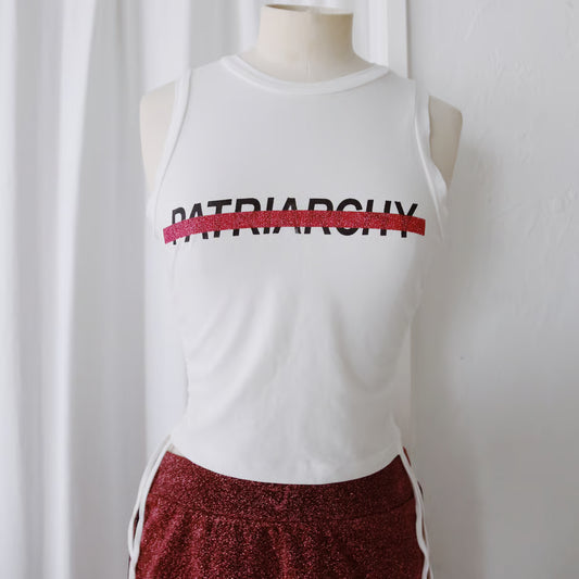 Cropped T-shirt (lavender) | Anti☆Capitalism