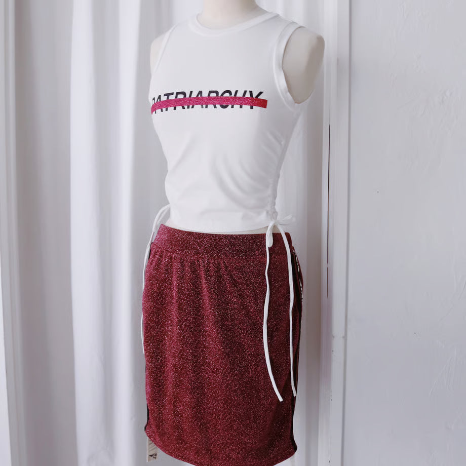 Cropped T-shirt (lavender) | Anti☆Capitalism