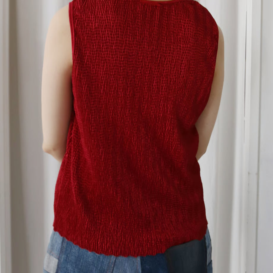 Knit tank top (dull pink) | Basic human rights