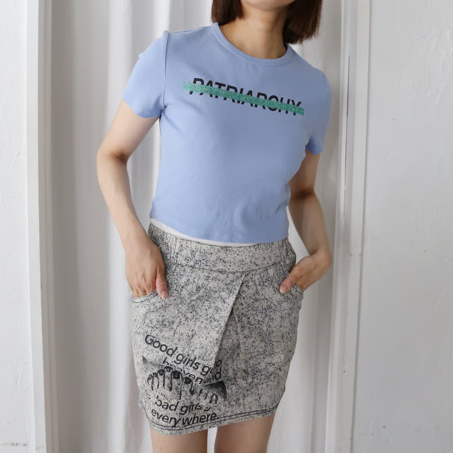 Tシャツ（パープルブルー）｜Anti☆Patriarchy