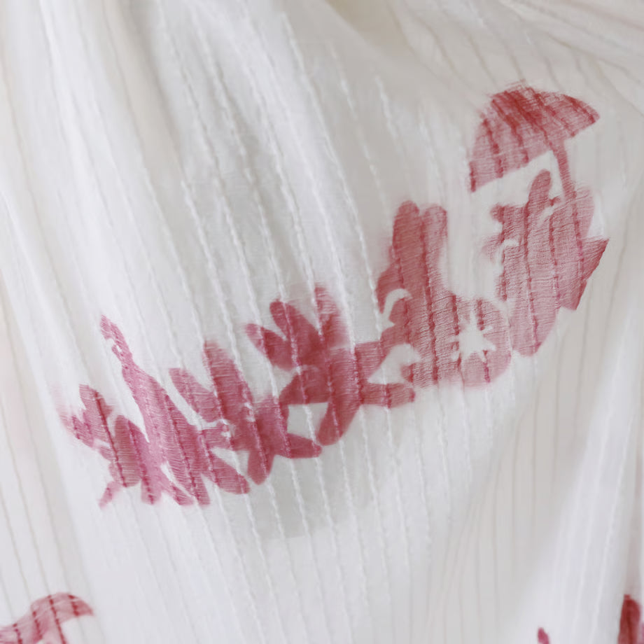 Knit dress (floral pattern / original hand embroidery) | No one is free until we are all free