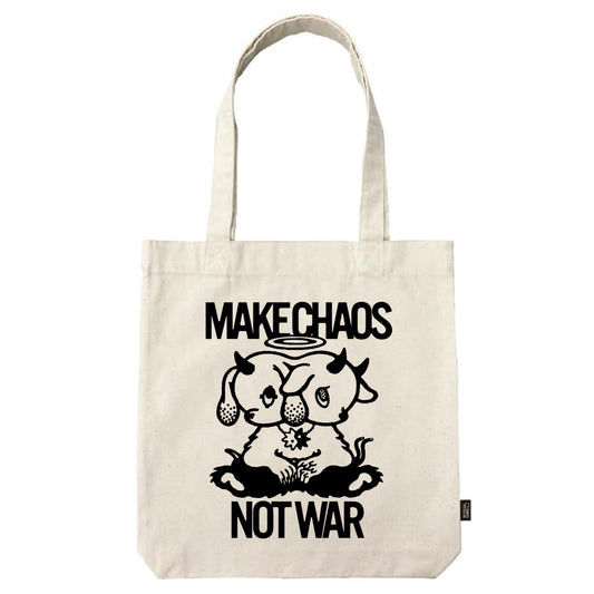 トートバック(オフホワイト)｜MAKE CHAOS,NOT WAR