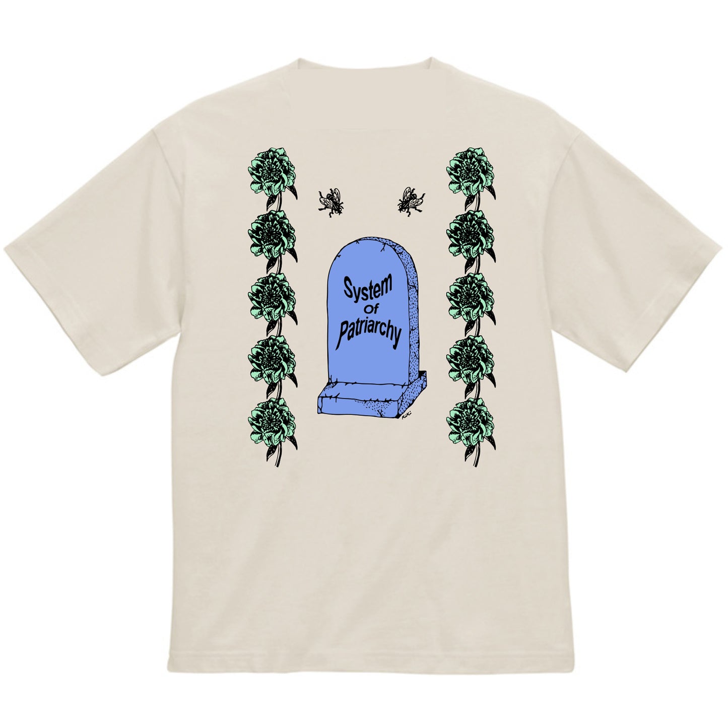 T-shirt (white / purple text) | Feminist x Grave of the Patriarchy