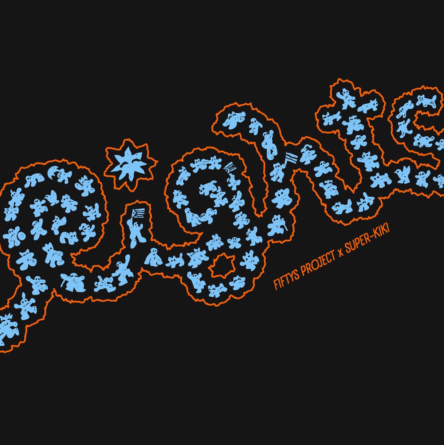 Tシャツ(ブラック)｜Rights   FIFTYS PROJECT×SUPER-KIKI