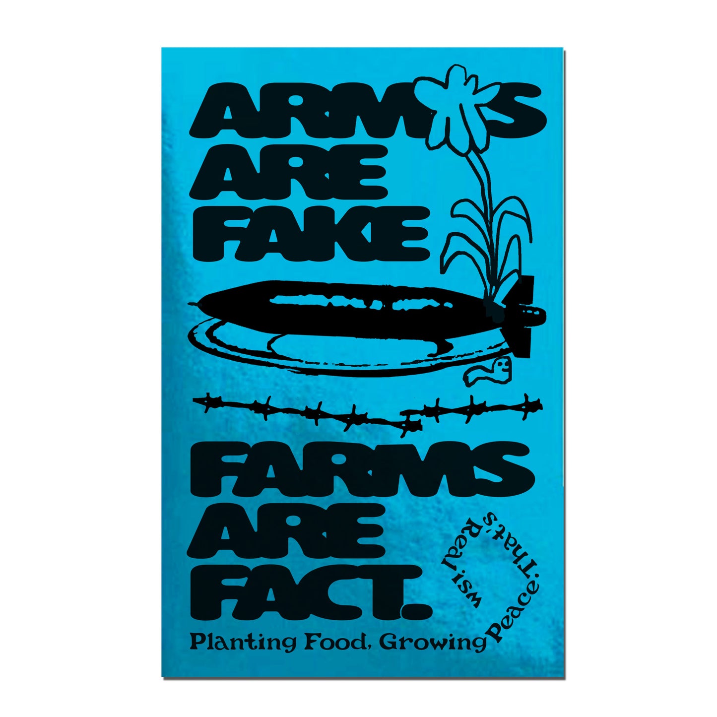 ホイルステッカー(ライトブルー)｜ARMS ARE FAKE/FARMS ARE FACT.